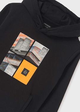 Pullover flame Negro